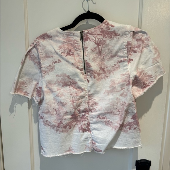 Ted Baker Jonett white denim patterned top - Picture 4 of 5